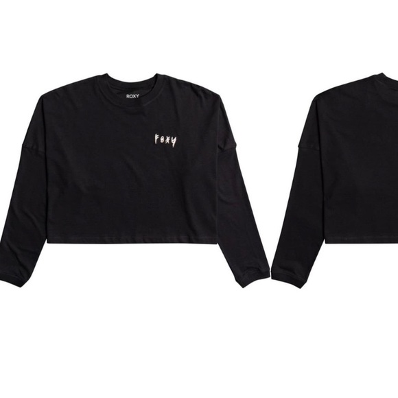 NWT Roxy Cropped Long Sleeve Tee - Picture 2 of 5